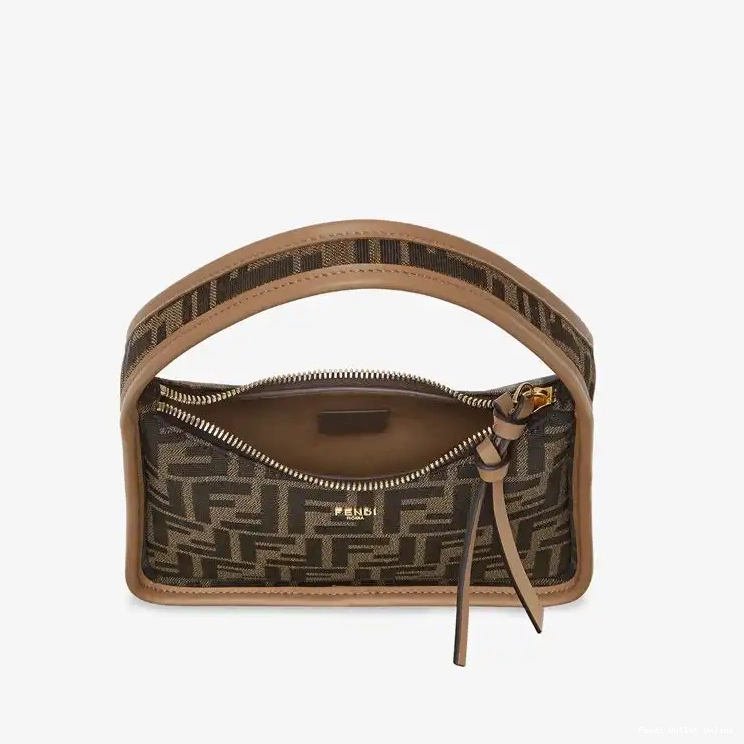 Affordable Bag Fendi Mini In Fabric Brown Motif FF Fendessence 0704